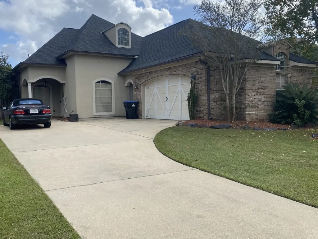 Newly completed roof repair near Daphne Alabama